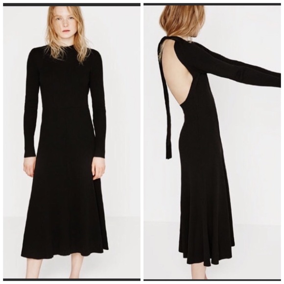 open knit dress zara